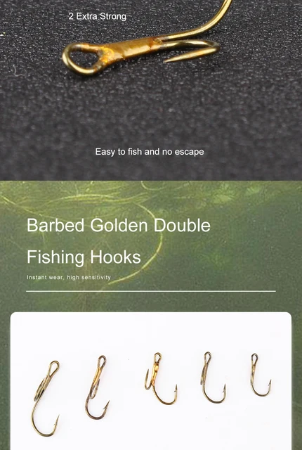 FTK 20pcs Twins Hooks Fishing Hook 1#-8# Double Hook Weedless Fly Tying  Duple Hook for Jig Bass Fishing Tackle For Soft Lure - AliExpress