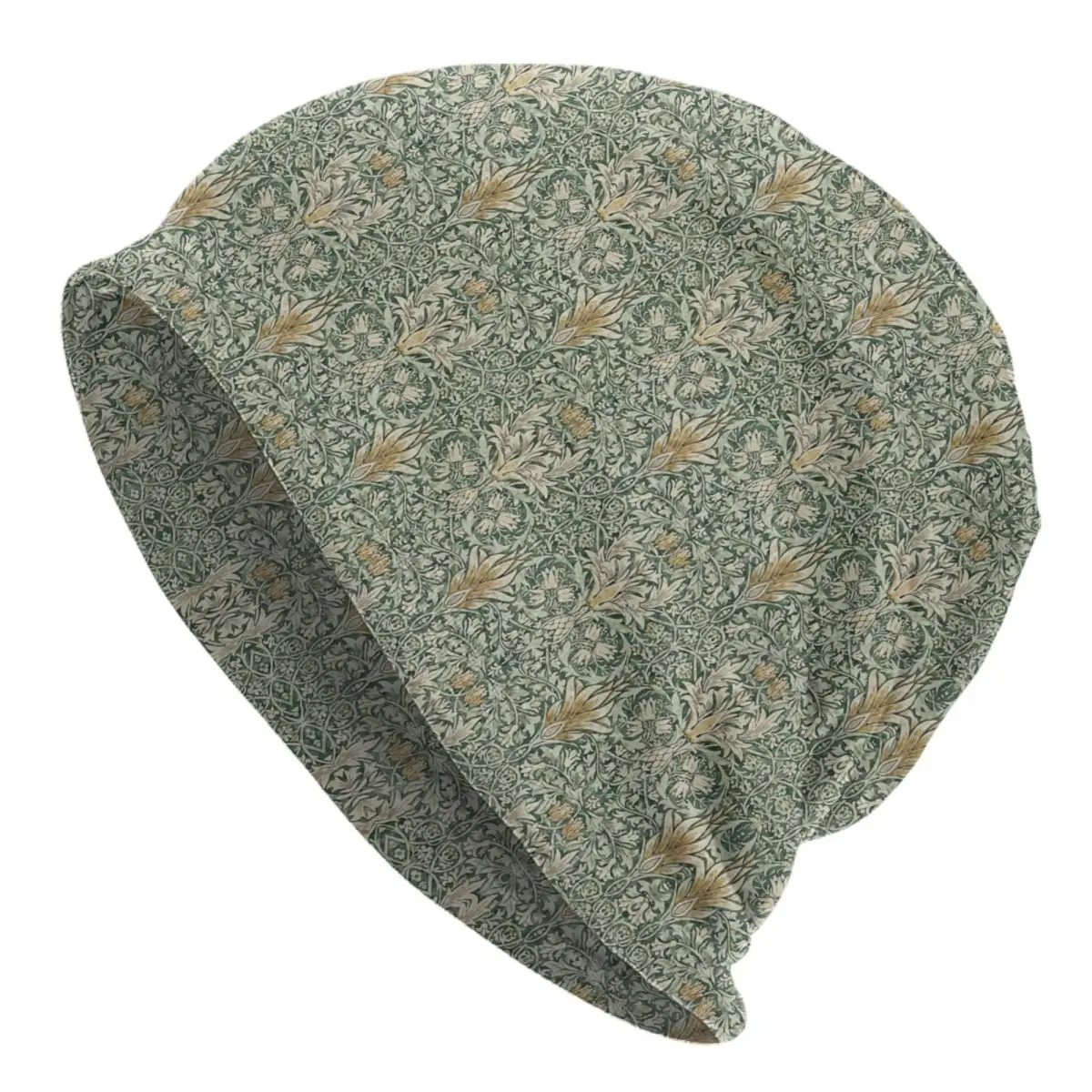 

William Morris Snakeshead Forest Pattern Skullies Beanies Caps Knitting Hat Adult Vintage Floral Botanical Bonnet Hats Ski Cap
