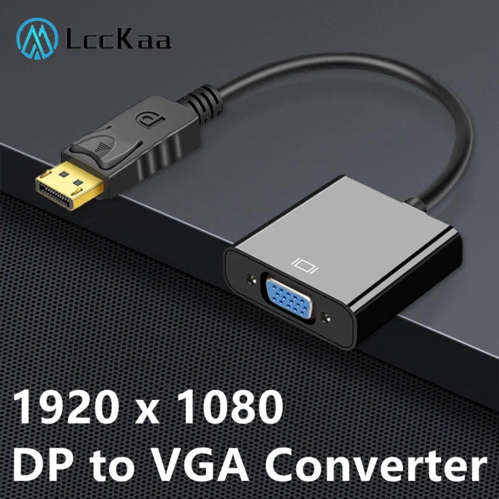 Адаптер DisplayPort для порта дисплея, переходник DP в VGA, переходник DP «папа» в VGA «Мама», Кабель-адаптер для проектора, для DTV телевидения, DVD, ноутбука