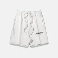 FOG Double Line Essential Shorts Pure Cotton Drawstring American High Street Tide Brand Men Women Casual Loose Five-point Pants 2