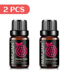 Fruit Fragrance Oil Collection - Strawberry, Watermelon, Mango, Coconut, Cherry Scent for Aromatherapy and Crafting (2pcs Passion Fruit)