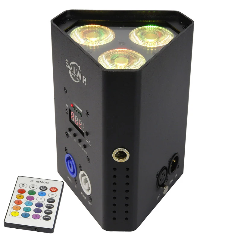 

Spain Stock Mini Smart 3X18W 6in1 RGBAW UV Battery Phone Control DMX512 LED Par Light DJ LED UPLIGHT For Wedding Event Club