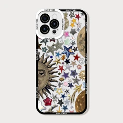 Retro Style Sun Moon Stars Clear Soft Phone Case for VIVO V50 Lite 5G (CXS - K1148T1)