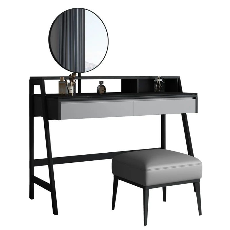 

ZL Stone Plate Dressing Table Minimalist Dressing Table Small Apartment Simple Dresser