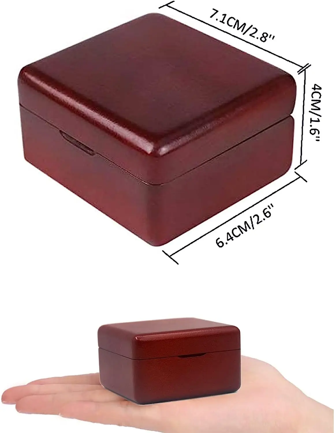 SOFTALK Coldplay-yellow Solid Wood Wine Red Theme Music Box Birthday Christmas Valentine's Day Gifts for girlfriend,music box