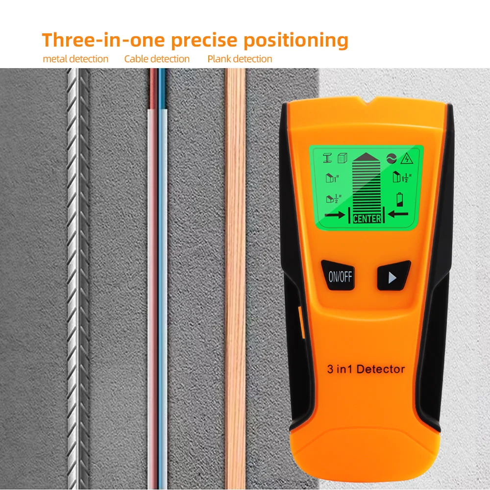 TH210 Metal Wood Studs AC Voltage Live Wire Detect Wall Scanner