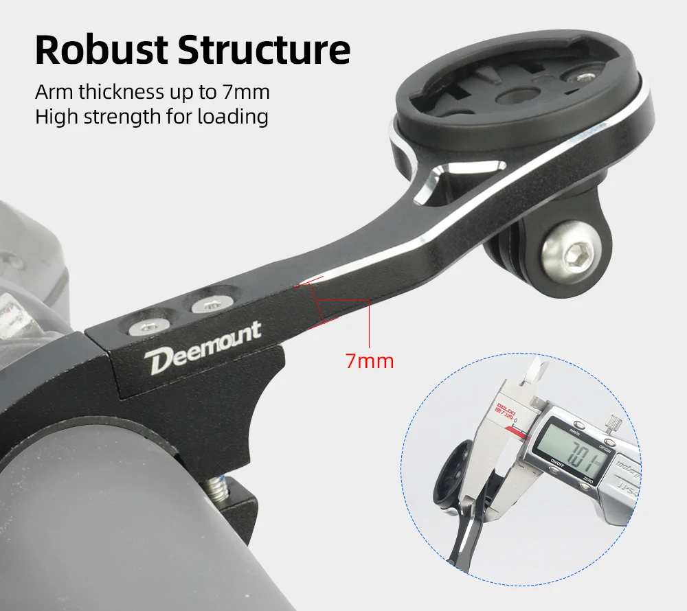 Fahrradcomputer Extended Out Frontständer Lenkerhalterung Kamerahalterung Adapter Passend für GoPro Sportkamera/Garmin/Bryton/Wahoo – Detail 5