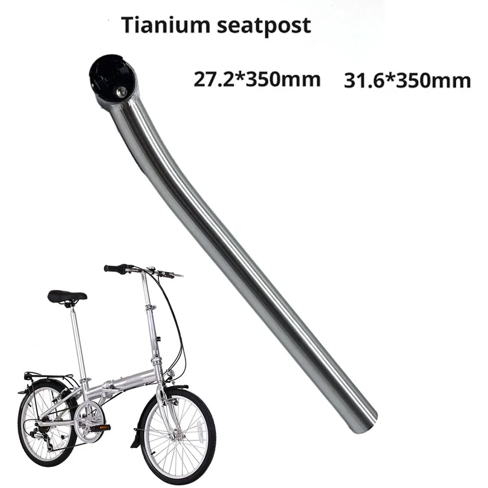 

Bicycle Seatpost Ultralight Titanium Alloy Offset Seat Post MTB Road Bike Seat Tube 31.6 27.2x350mm Bicycle Accessories