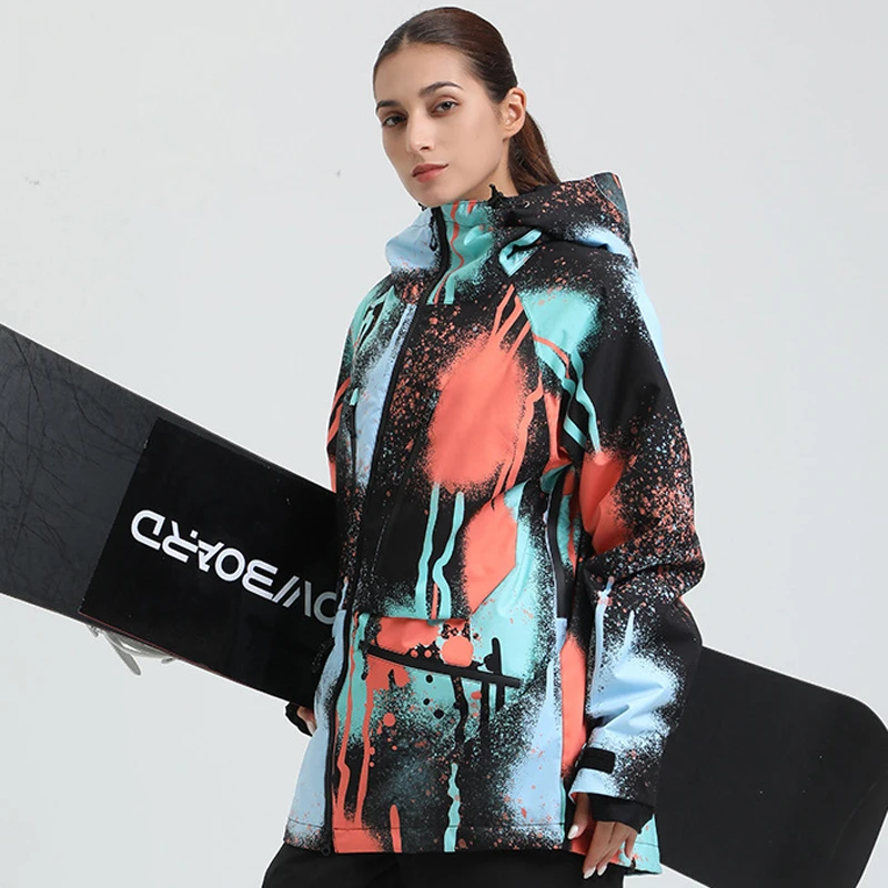 2025 Winter Hooded Warm Women Skiing Jacket Outdoor Sport Man Snow Coats Mountain Waterproof Male Snowboard Clothes Wear