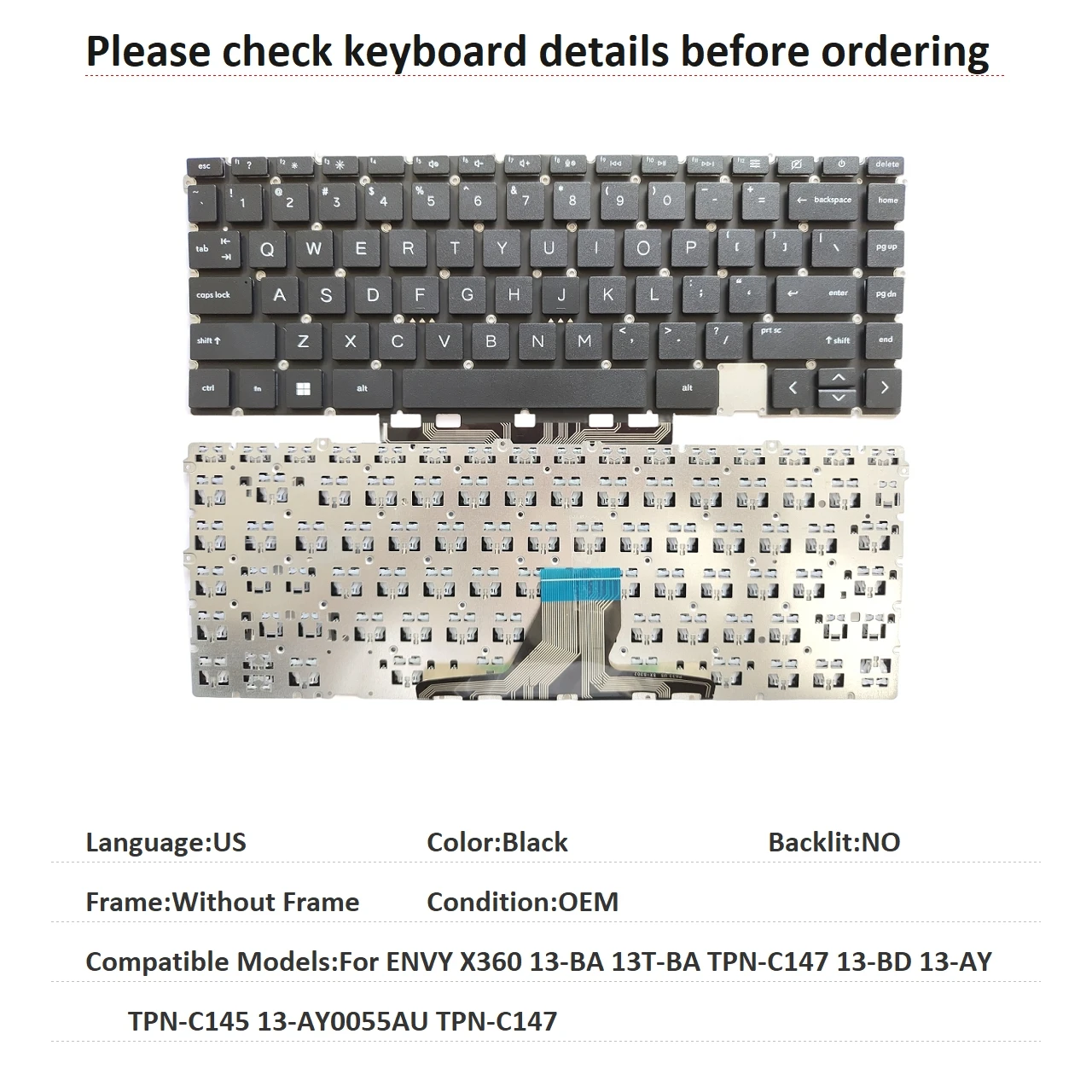 Premium Backlit Keyboard Replacement