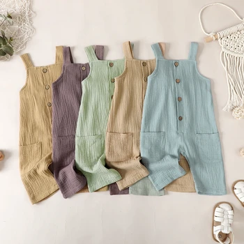 Toddler Solid Romper Jumpsuit 1