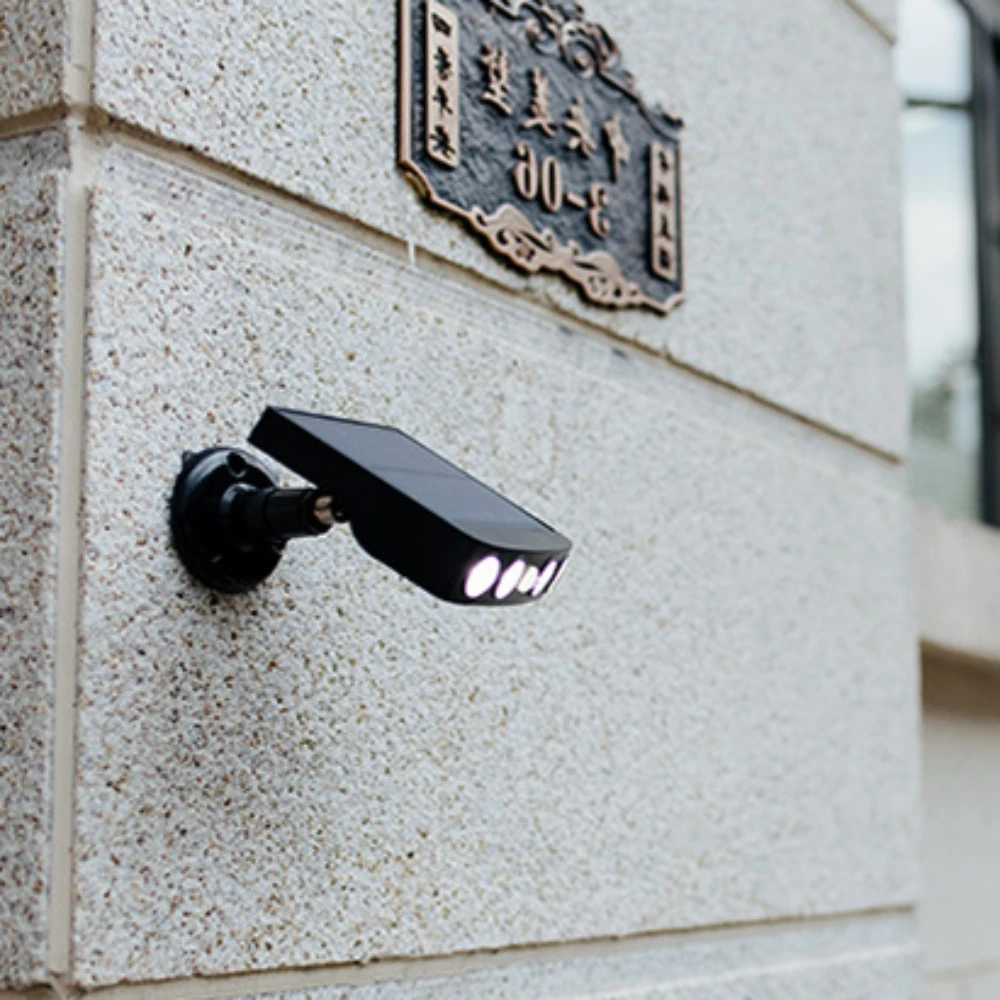 

Светодиодный уличные фонари на солнечной батарее, 3 режима, водонепроницаемый датчик движения, охранное освещение для сада, патио, дорожек, двора, Солнечная настенная лампа