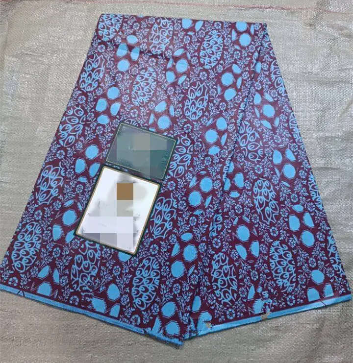 2025 Hot Sale African For Sew Dress 100% Cotton Wax Fabrics 6yards Nigerian Print High Quality Tissu Loincloth uniWax 2