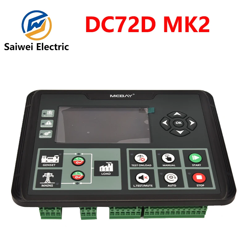 Mebay DC70D DC70DR 발전기 컨트롤러 LCD 화면 자동 시작 제어 보드 디젤 발전기 세트 예비 부품