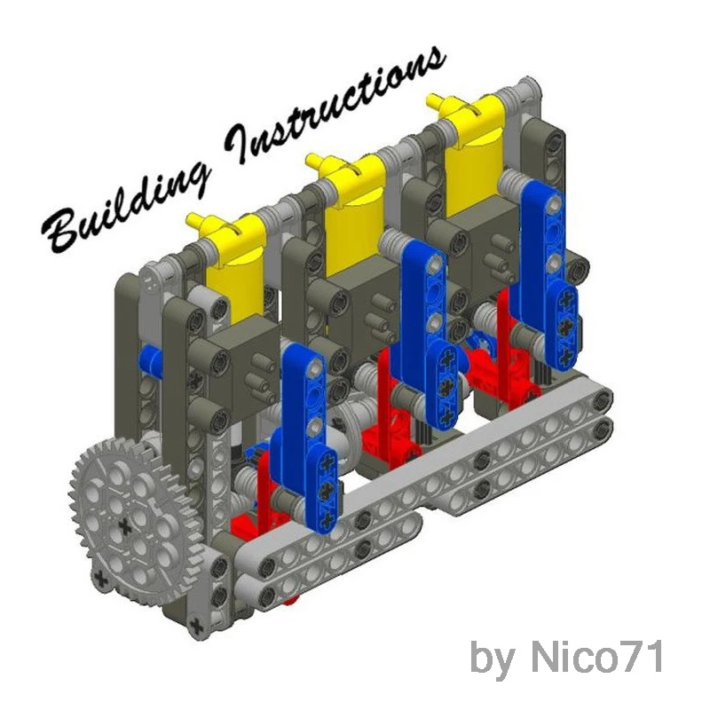 NEW 236PCS Parts MOC Customed Pneumatic Engine 3 In-line Building Blocks LPE3i Model Technical Bricks DIY Toys Creative Gifts 3