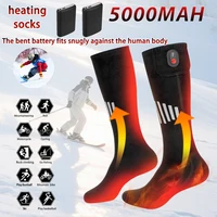 Heated Socks Winter Rechargeable 5000mah Electric Heated Skiing Socks Women Men Outdoor Skiing Socks Sports Foot Warm Equipment