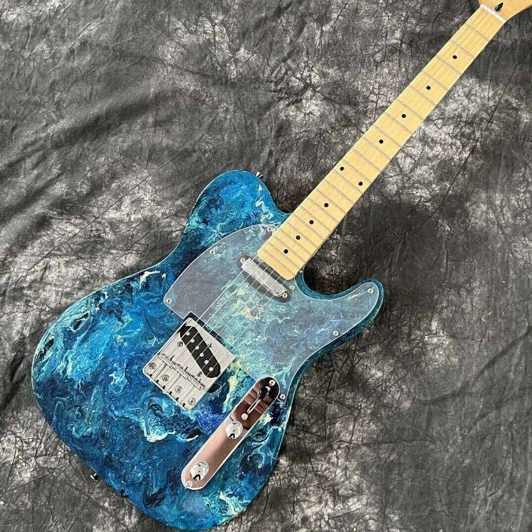 

Hot Sale Factory Customized Blue Electric Guitar Rock High Quality