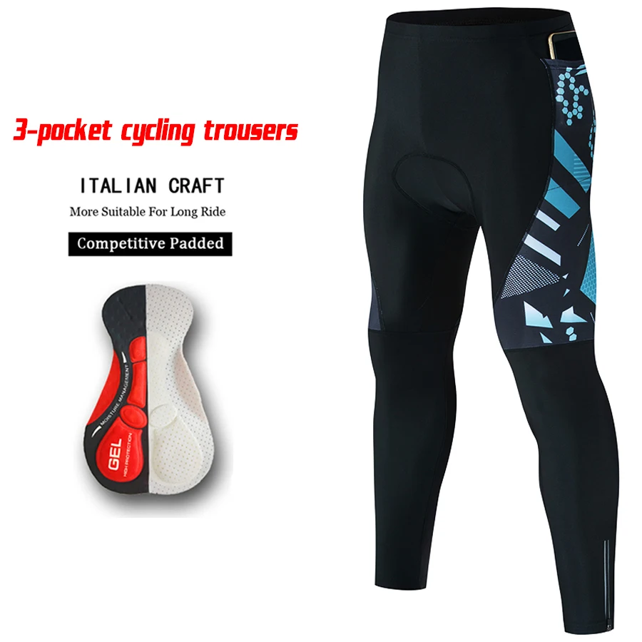 3 Pocket Cycling Pants Quick Drying Men's Cycling Clothing Breathable Mtb Pants Man Comfortable Cycling Pants Waterproof Pants