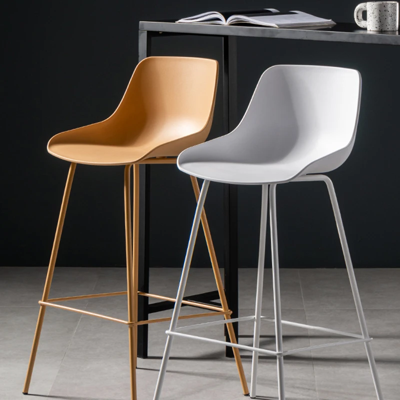 

Plastic Kitchen Bar Stools Nordic Reception Counter Dining Chairs Design Make Up High Tabourets De Bar Stuhl Furniture YX50BY