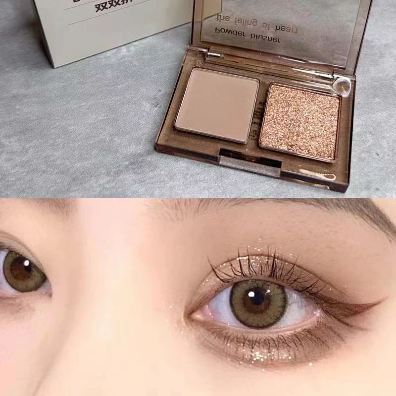 Smokey Blue Eyeshadow Palette Matte Pearl Gray Pink Rose Low Saturation Eye Shadow