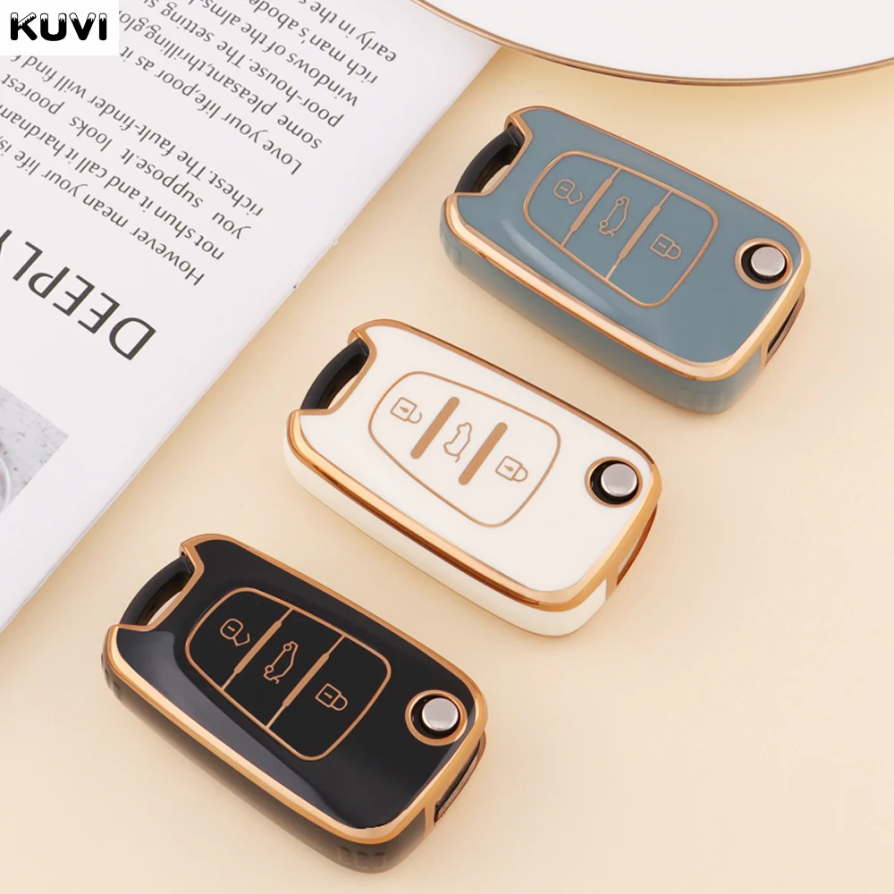 Key Case Cover For KIA Sportage Rio 3 Soul Optima Ceed Pro K5 K2 Pride For Hyundai i20 i30 ix20 ix25 ix35 Elantra Accent
