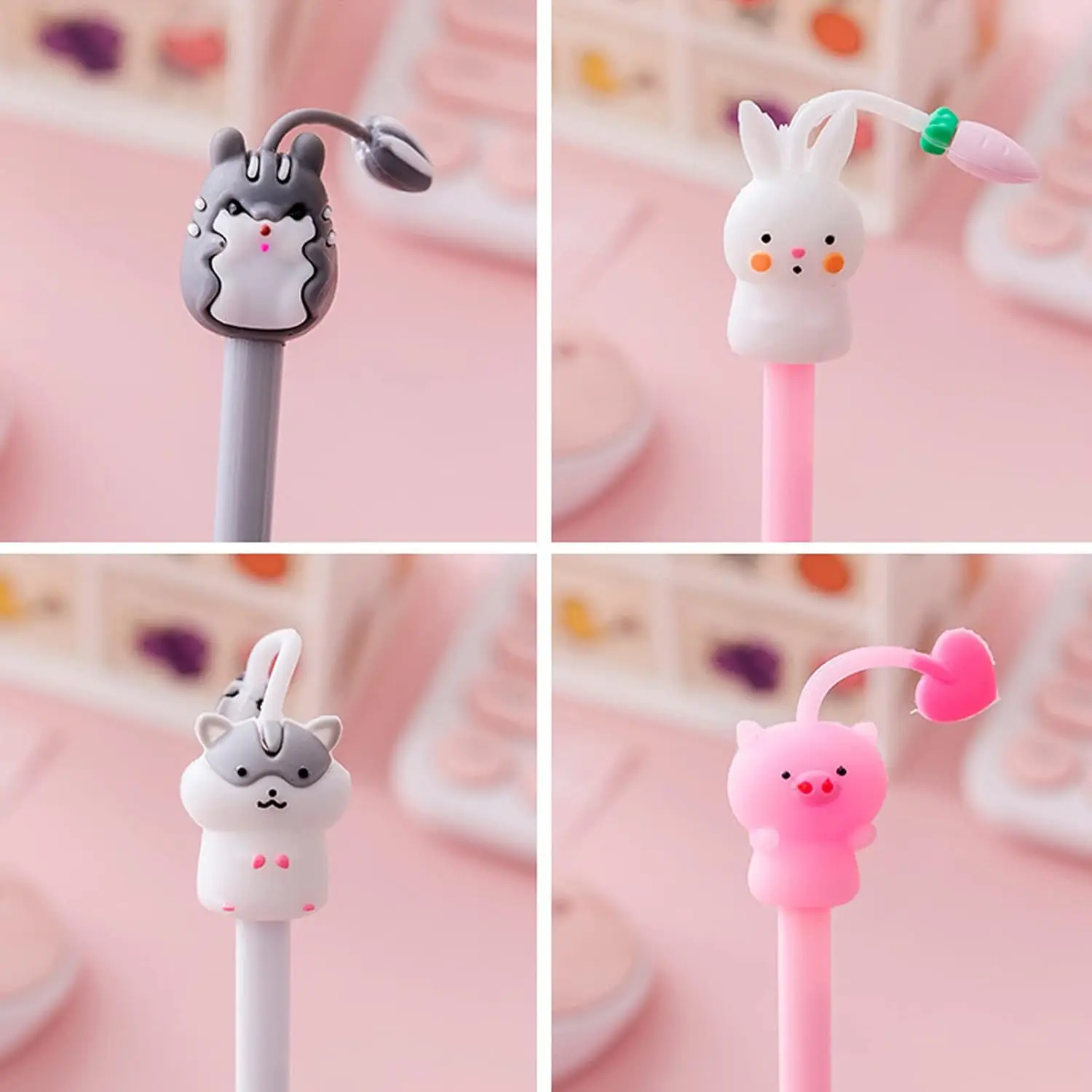 Cute Cartoon Animal Gel Ink Pens - 36-Pack, 0.5mm Point, Kawaii School Supplies