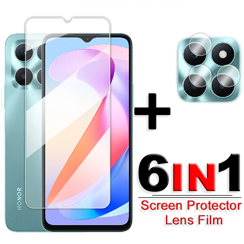 цена For Honor X6a Glass 6.56 inch Transparent Full Glue Screen Protector For Honor X6a 4G Tempered Glass For Honor X6A Lens Film