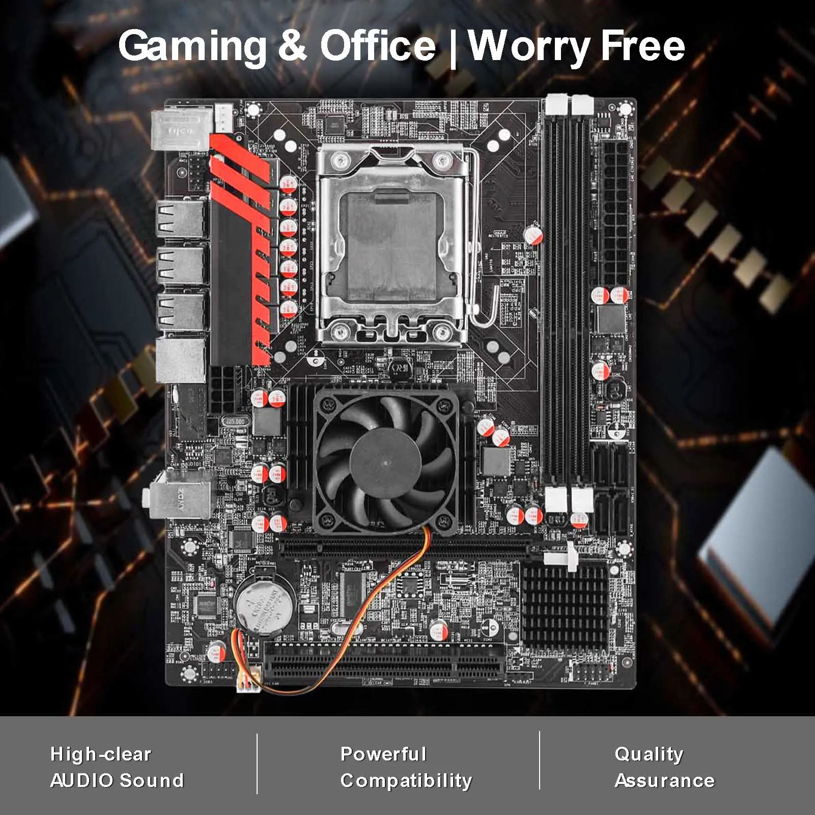 컴퓨터 마더보드 인텔 코어 및 제온 시리즈 서버 프로세서 지지대, LGA1366 CPU, 최대 16G, 100Mbit, USB2.0 SATA 지원
