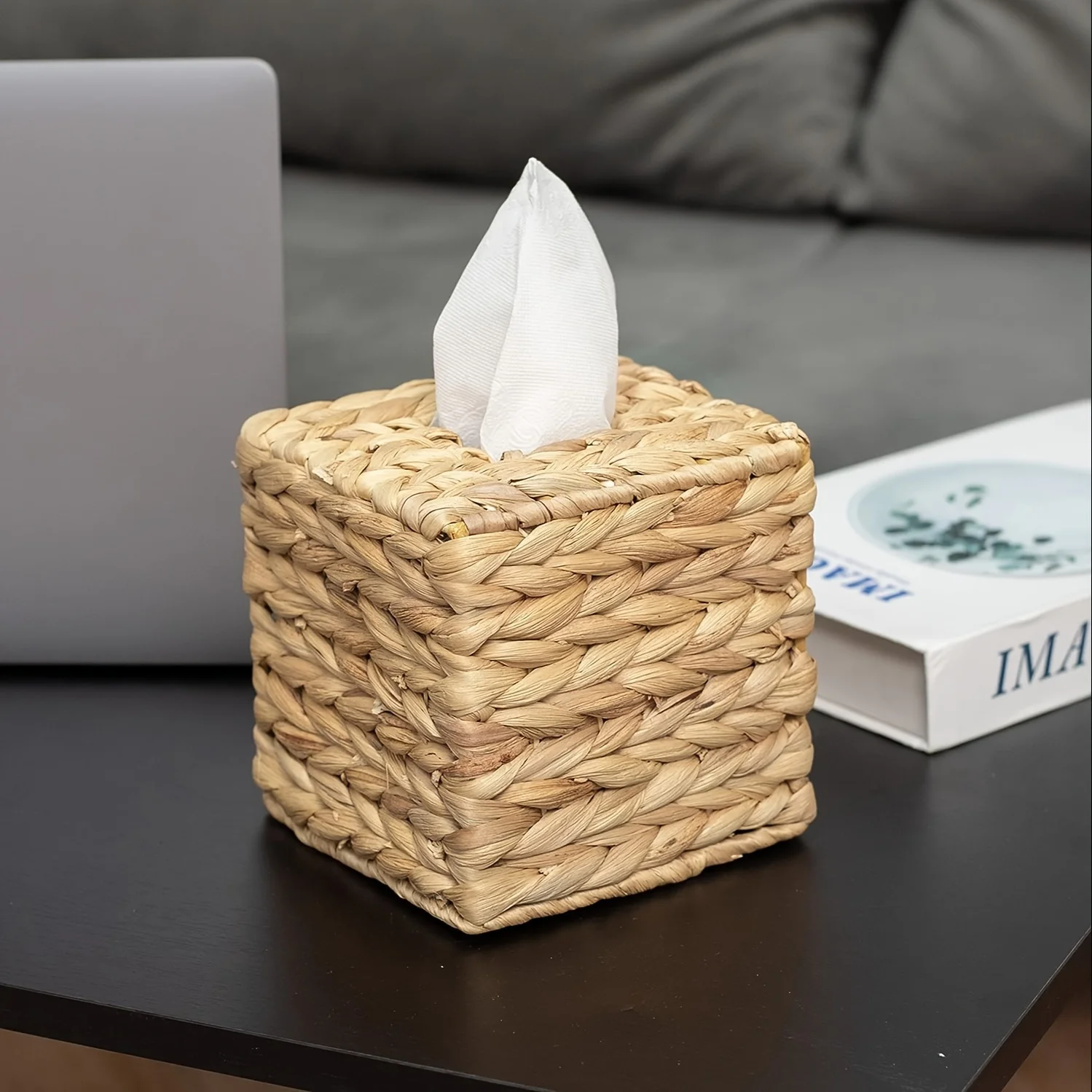 Bohemian style tissue box holder - Decorative handkerchief cube, suitable for bathroom and desktop storage, shelf basket 4
