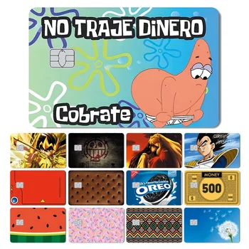애니메이션 드래곤 볼 스폰지 밥 수박 민들레 은행 교통 카드, 작은 대형 신용 직불 칩 카드 필름 스킨 스티커 커버 테이프