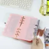 A6 New Color Petal Pockets Binder Folders for Notebook Divider Page Waterproof PP Leaf Document Filing Bag 2