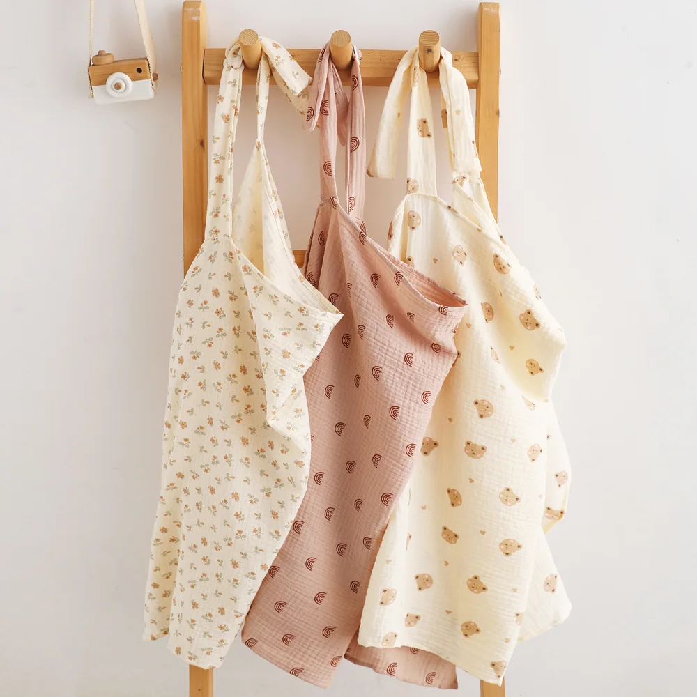 New Cotton Muslin Nursing Covers For Newborn Baby Swaddle Blankets Cute Outgoing Breastfeeding Shawl Towel Soft Sleeping Blanket breastfeeding cover,nursing towel,breastfeeding maternity clothes