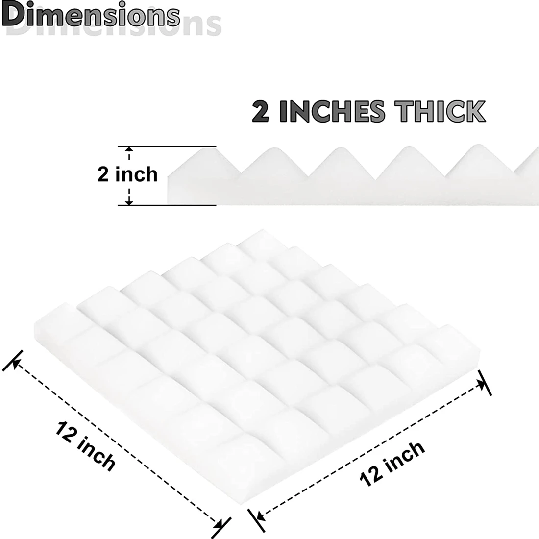 

12 шт./упаковка, акустические панели, звукостойкие пенопластовые панели, стандартные клинья, пена для снижения шума на стене, для музыкальной студии и т. д.