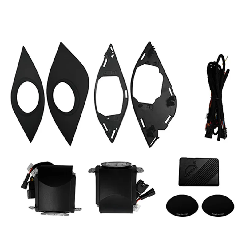 LED 리프팅 트위터 스피커, 아우디 A4, A5, A6, A7, Q5, Q7, Q8, B9 용, 자동차 악기 전기 고음 경적 장식, 32 색