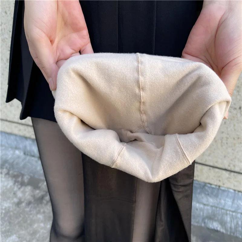 Factory Direct Supply Double-Layer Velvet Black Silk Autumn and Winter Superb Fleshcolor Pantynose Stockings Women's Thickened S