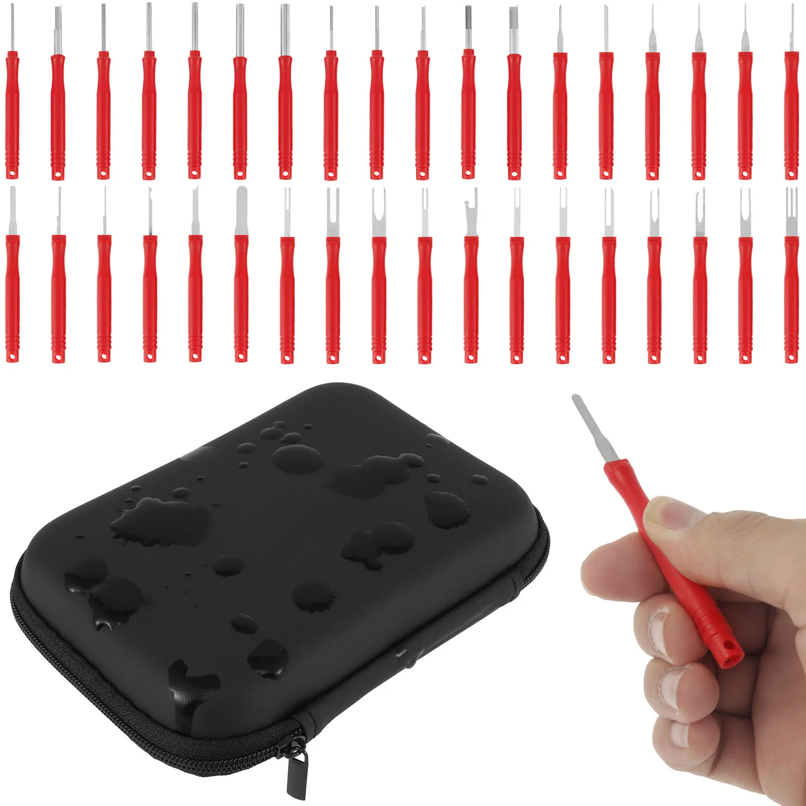 36Pcs Car Terminal Removal Kit Reusable Electrical Wire Plug Connector Pin Release Tool Stainless Steel Pin Extractor Tools 5