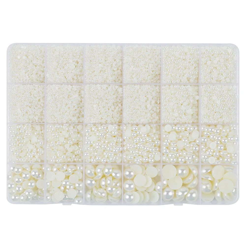 11330Pcs/Box Half Round Beads Flatback Rhinestone For Handmade Nail Art Gament Hat Decoration