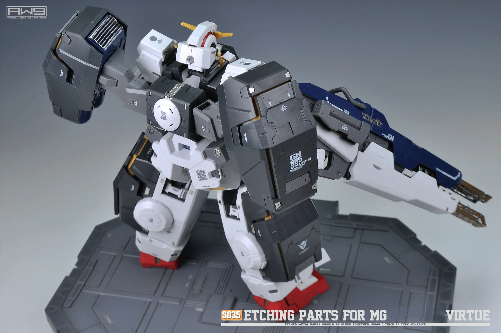 MADWORKS 에칭 금속 부품 데칼, MG 버츄어 모바일 세트 액션 피규어 모델 빌딩 도구, 취미 DIY 액세서리, S035