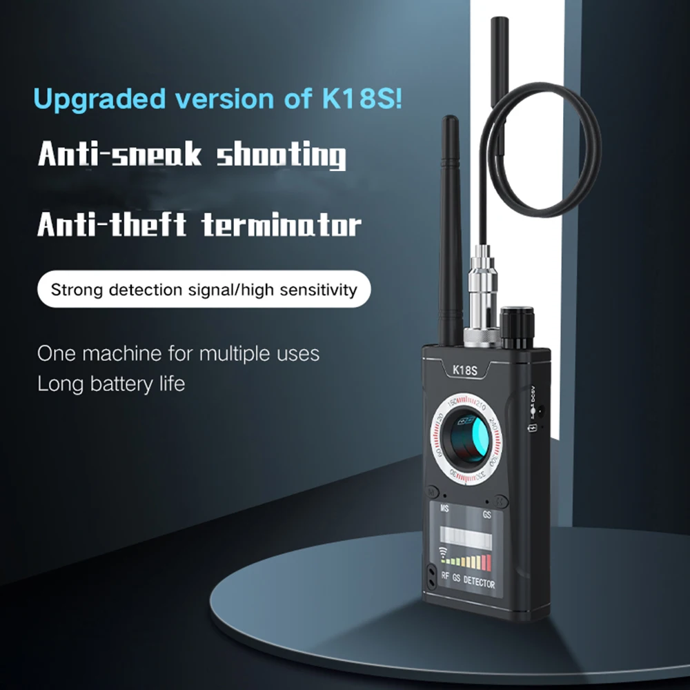 Hidden Camera Detector K18 Mini Devices LED display Anti-spy GPS Bug mini camera RF Tracker Signal Infrared Scanner Camera Finder