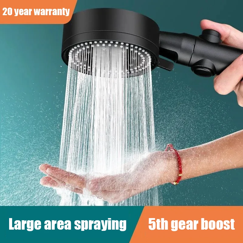 XIAOMI Shower Head Water Saving 5 Modes Adjustable High Pressure Handheld Shower Show One-Key Water-stop No Punch Bathroom Tool lathe tools