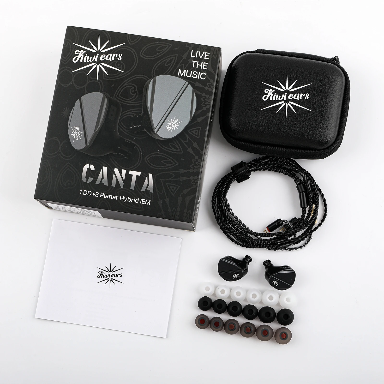 Kiwi Ears Canta 1DD+2Planar Hybrid HiFi IEM Earbuds Wired Earphones for Audiophiles and Musicians with Custom Detachable Cable 6