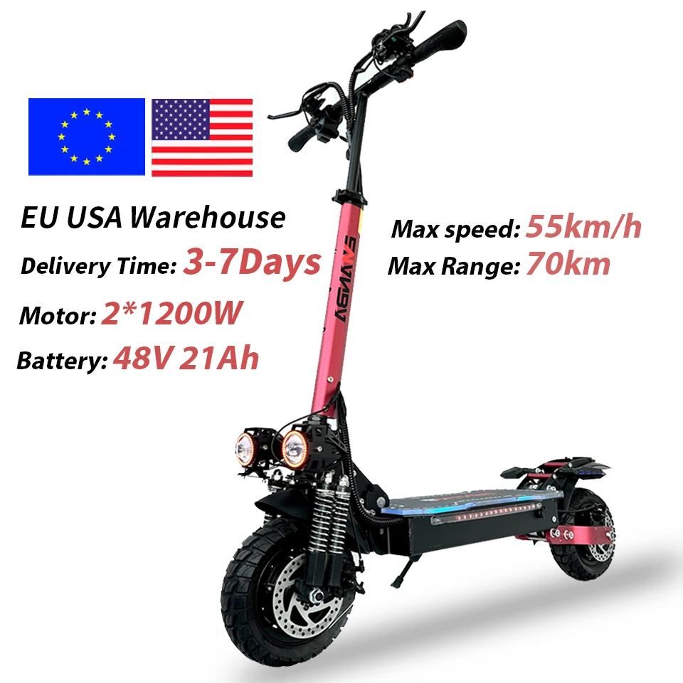 Trottinette Électrique Pliable - X6 1200W*2 Moteur - Double Moteur