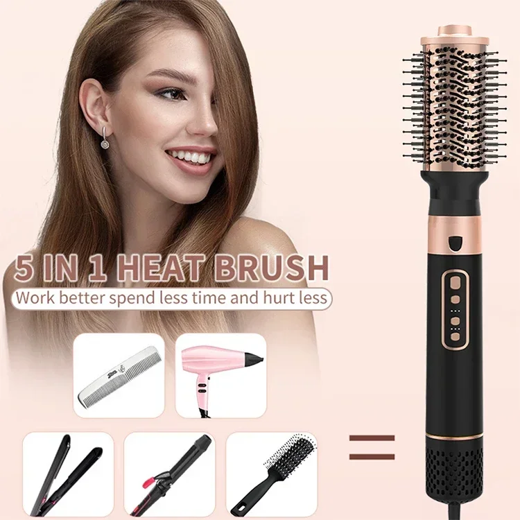 5 In 1 Hair Styler Electric Hair Dryer Brush Professional Complete Styler 5 In 1 Hot Air Brush