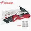 T TOVIA Folding Knife Replaceable Utility Knife for Cable Cartons Carboard Boxes Cutter Handle Knife Blades Outdoor Hand Tool 1