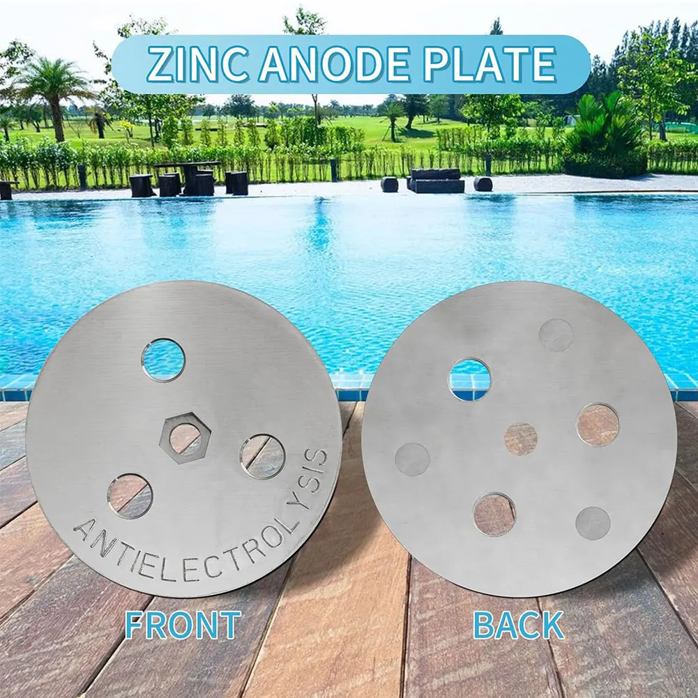 Anti-Electrolysis Pool Skimmer Zinc Anode Weight Plate Keep Your Skimmer Basket in Place for Salt System Swimming Pools
