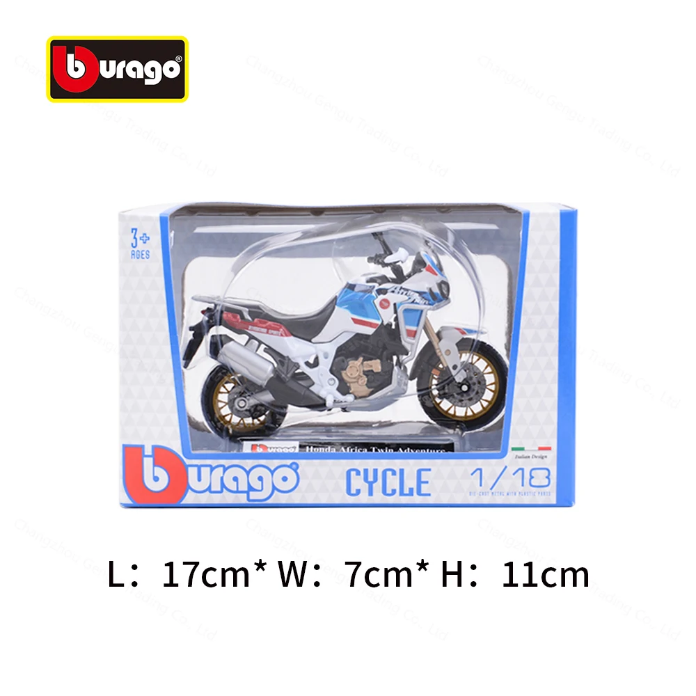 Bburago 1:18 Honda Africa Twin Adventure Static Die Cast Vehicles Collectible Hobbies Motorcycle Model Toys 3