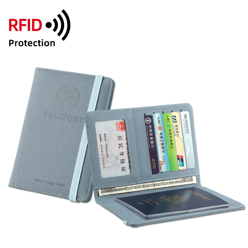 Zippered Waterproof RFID Blocking Travel Wallet and Phone Pouch