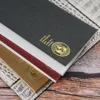 Retro Foil Gold Cover Travelers Notebook Refill Filler Paper for Midori Notebook and Journal Insert Refill Standard Passport 3