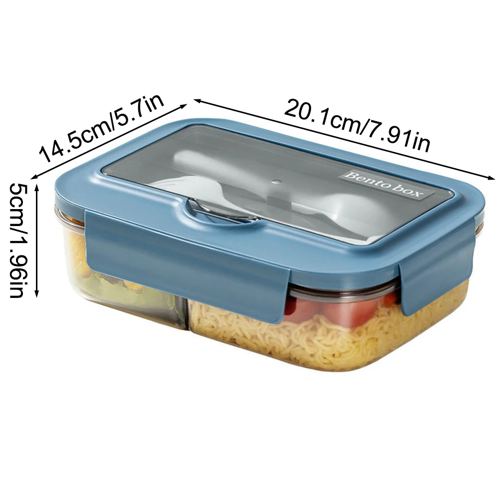 1PC Office Lunch Box Can Be Microwave Heated Lunchbox Rectangular Plastic Lunchbox 5