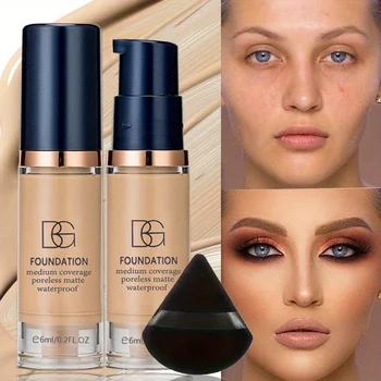 2PCS Full Coverage Matte Liquid Foundation Set 1